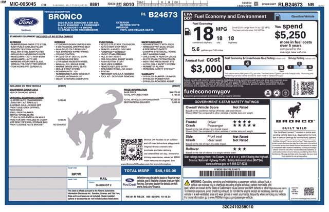 ford bronco 4-door 2024 1FMDE1BH7RLB24673 image ford bronco 4-door 2024 1FMDE1BH7RLB24673 image